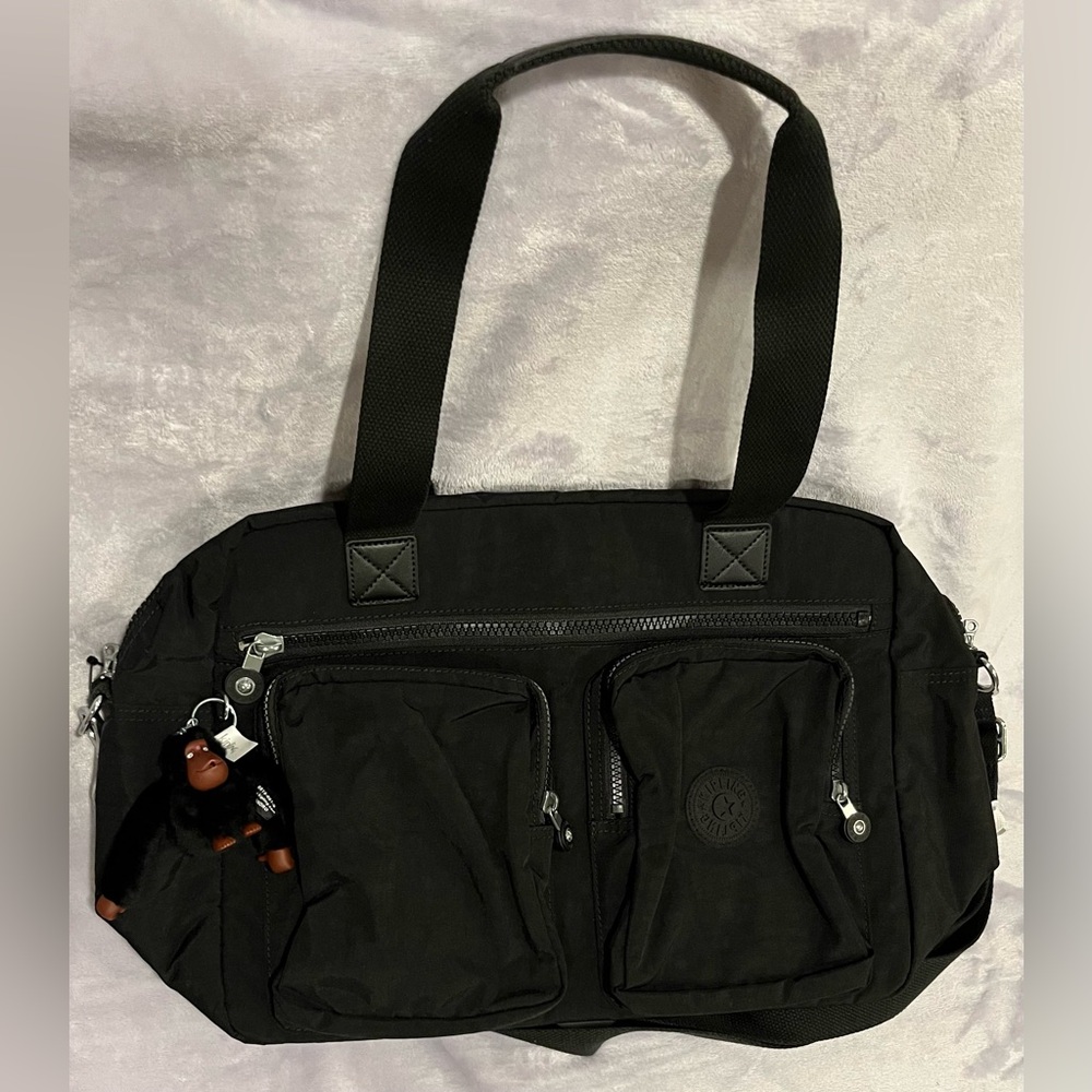 Kipling Black travel Bag with Trolley Sleeve New